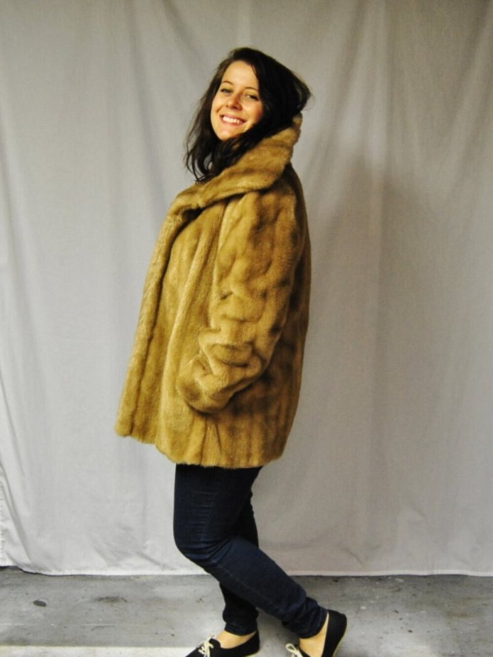 Vintage Faux Fur Tissavel Coat - Large / Margot Tenenbaum